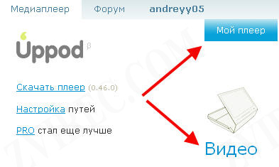 как вставить видео на сайт с помощью uppod.ru 