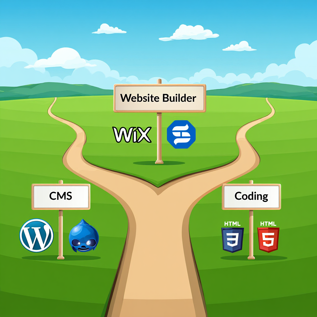 CMS builder code create website