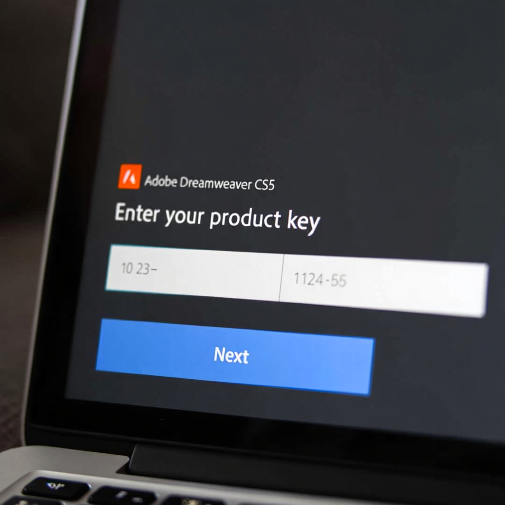 Dreamweaver CS5 key installation