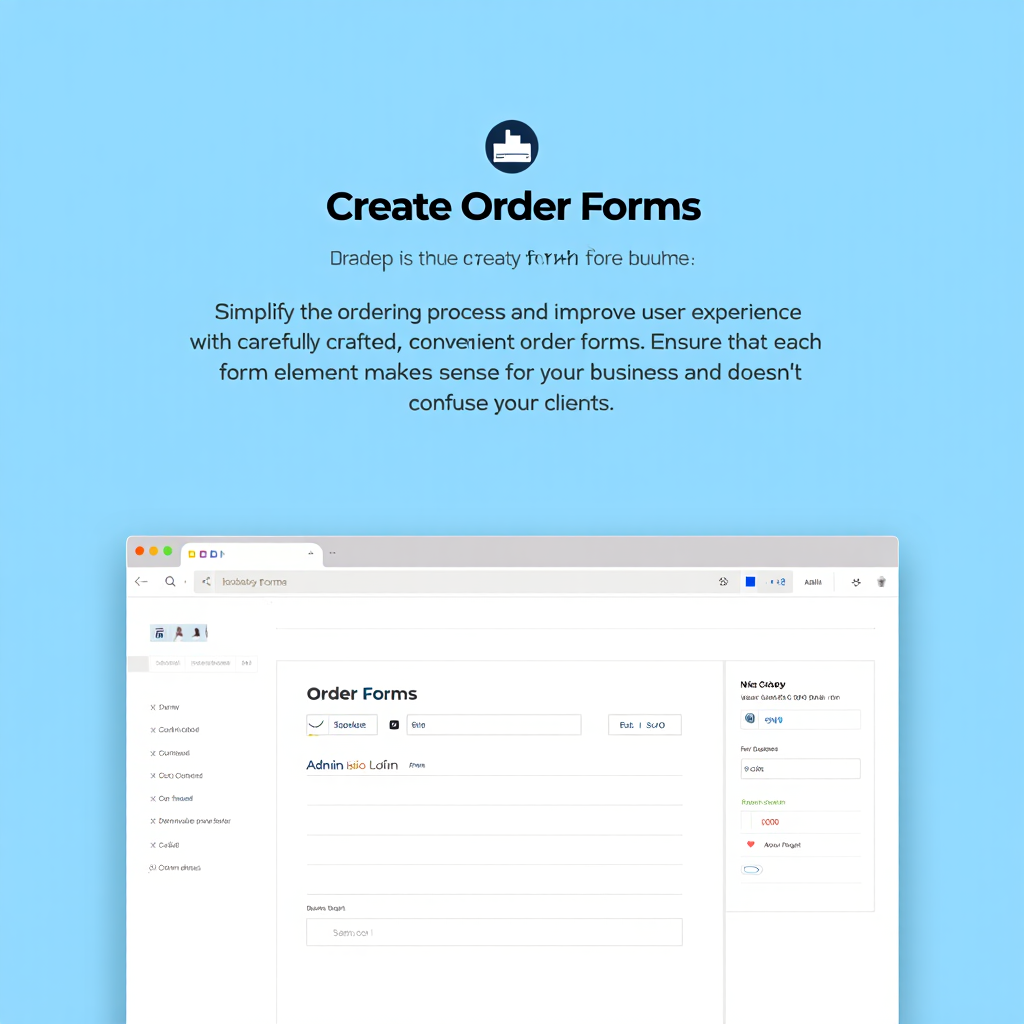 Joomla order form design